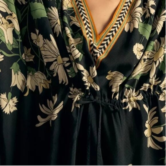 Anthropologie Blank Floral Print Midi Caftan size OS - Picture 3 of 8